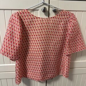Club Monaco size small top with tie and flowy opening in back
